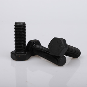 Đen Hex vít bu lông và đai ốc din933 M6 bouten M10 tuerca Y perno ốc vít M12 M13 hình lục giác bu lông 18mm 80mm 8.8 Hex đầu bu lông - Product Image 5