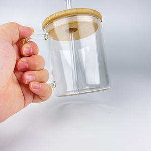 EE. UU. Almacén al por mayor a granel reutilizable 11oz 17oz claro esmerilado <span class=keywords><strong>sublimable</strong></span> cerveza vidrio <span class=keywords><strong>taza</strong></span> de café para la impresión por sublimación - Product Image 4