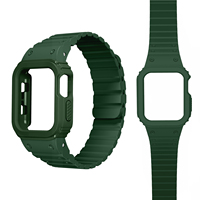 RYB reemplazo resistente reloj cubierta caso magnético silicona pulsera para Apple Watch 49mm 45mm 44mm 41mm 40mm