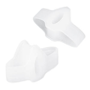Nouvelle conception, bonne qualité, <span class=keywords><strong>orthèse</strong></span> de gel blanc pour hallux valgus, séparateur d'orteils à double trou, séparateur d'orteils en gel pour le gros orteil, universel, toutes saisons - Product Image 3