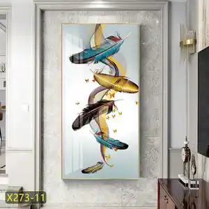 Luxe Noordse Kleur Veren Decoratie Muur Kunst High-Definition Afdrukken Canvas Woonkamer Huisframe Opknoping Schilderij