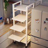 Chariot utilitaire roulant extensible à 5 niveaux en acier au carbone durable de haute qualité pour ustensiles de cuisine et vaisselle