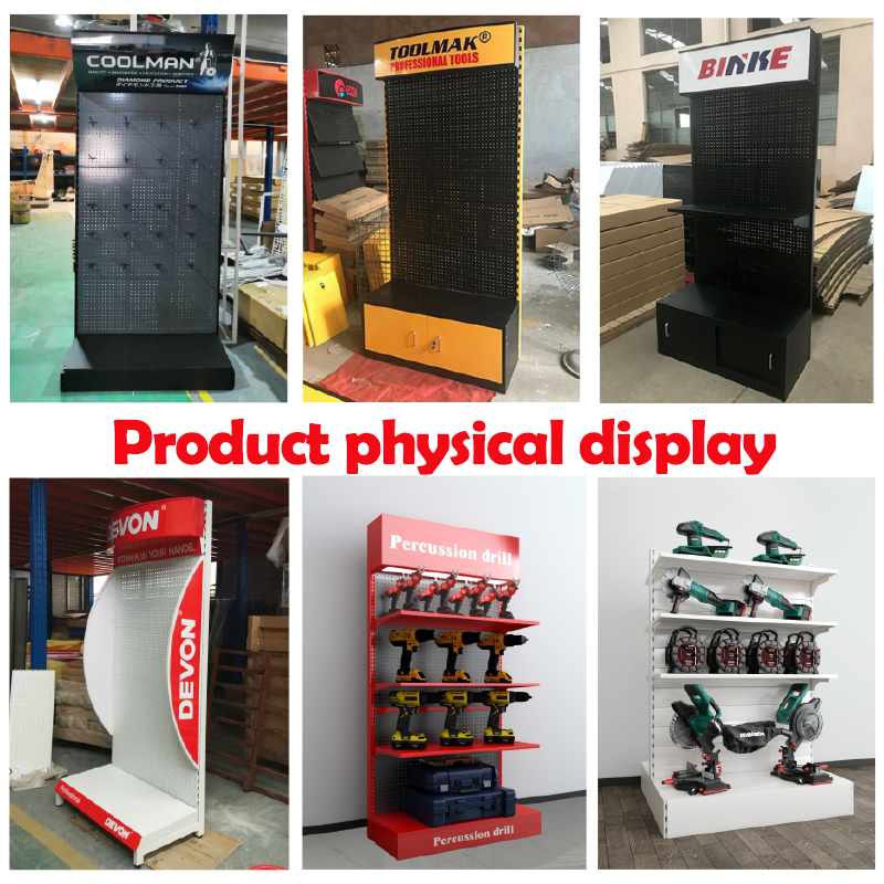 Apache Modern Light Duty Floor-Mounted Mobile Electrical Display Stand Customizable for Tool Accessories for Supermarkets — view 3