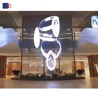 Pantalla LED Transparente P3.91 de Alta Luminosidad y Ahorro de Energía LCCL, Certificación ROHS/CE/FCC para Uso en Interiores y Exteriores