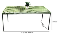 Meubles de terrasse extérieurs modernes en métal pour bar, café, bistrot, restaurant, hôtel, cour, tables et chaises imperméables