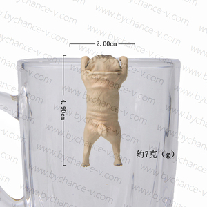 DIY drôle chiot accessoires multiples poses bouledogue français figurine en plastique jouet pour tasses jante décoration petit cadeau pour les amoureux des chiens - Product Image 3