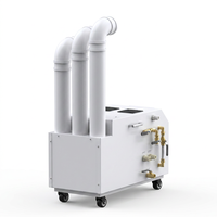 Humidificateur ultrasonique industriel électrique 6KG/H-60KG/H avec réservoir en acier inoxydable et affichage numérique pour serres commerciales et textiles