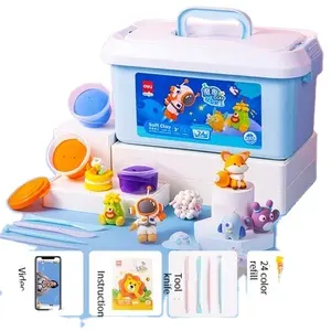 Deli YC108-12 Ultralichte Klei 24 Kleur Plasticine Kleur Klei Voor Kinderen Hand Hoge Kwaliteit