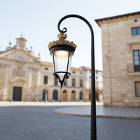 Lampadaire LED décoratif urbain FAROL FERNANDINO en aluminium, indice de protection IP66, alimentation CA, finition noire