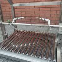 Barbecue argentin en acier inoxydable de 30 pouces avec kit de rôtissoire, hauteur réglable, pour charbon de bois, modèle GK740AR