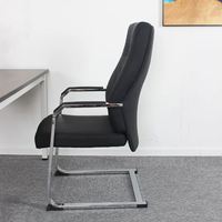 Chaise de bureau de luxe en cuir PU, chaise d'invité VIP en cuir, chaise de salon, chaise de direction, chaise de réception, chaise cantilever pour visiteurs