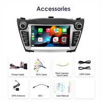Autoradio GPS 7 pouces avec lecteur multimédia pour IX35 2009-2015, Carplay filaire et sans fil, Android Auto, WIFI, Stéréo