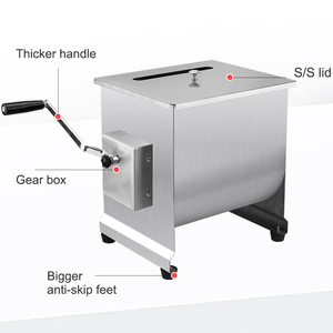 Hướng dẫn sử dụng và điện thịt trộn 20lb/44lb Xúc Xích trộn Máy chế biến thịt Equipment. Hand Mixer với nắp - Product Image 1