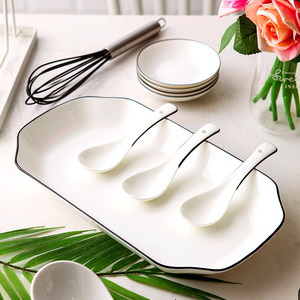 Nouvelles services <span class=keywords><strong>de</strong></span> <span class=keywords><strong>vaisselle</strong></span> en porcelaine osseuse <span class=keywords><strong>de</strong></span> Jingdezhen <span class=keywords><strong>de</strong></span> style chinois, en céramique blanche, <span class=keywords><strong>pour</strong></span> 4 à 8 <span class=keywords><strong>personnes</strong></span>, Joyeux et Porte-Bonheur - Product Image 5