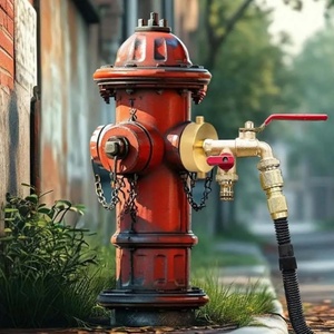 Adaptateur de tuyau d'incendie 2-1/2" NST(NH) femelle x 3/4" GHT mâle en laiton avec embout à goupille pour tuyau d'incendie et hydrant, adaptateur de jardin - Product Image 6