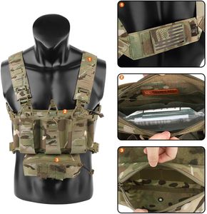 Chaleco Táctico KRYDEX con Triple Bolsillo Elástico para Cargadores 556, Portaobjetos con Bolsillo GP y <span class=keywords><strong>Mini</strong></span> Bolsillo Colgante y Arnés en Forma de H - Product Image 3