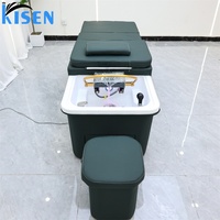 Table de spa capillaire sans tuyauterie Kisen, mobilier de spa facial en cuir avec réservoirs, tension personnalisable, en promotion