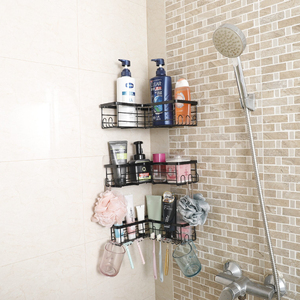 Shower Shelf Bathroom Kitchen Storage Organizer Reusable Adhesive Wall Shower Caddy Basket corner shower caddy
