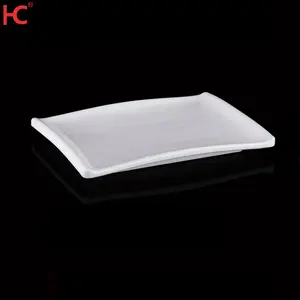 21-8609 Stocked Classic Rectangular High Quality White Plastic Sustainable Melamine Plate Stocked