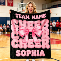 Couverture personnalisée pour équipe de cheerleading, cadeau de Noël pour entraîneur de cheerleading, idéale pour les cadeaux de cheerleaders seniors et pour renforcer l'esprit d'équipe.