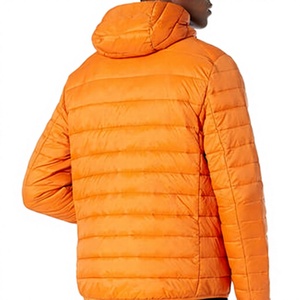 Chaqueta acolchada para hombre al por mayor, estilo casual oversize con logo, cuello alto de lona personalizado, moda urbana teñida lisa. - Product Image 3