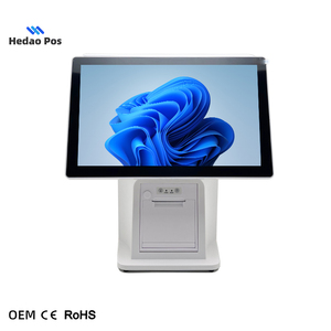 Hedao 15,6 pulgadas <span class=keywords><strong>KFC</strong></span> cajero POS máquina Etiqueta Privada Windows PC sistema todo en uno OEM pantalla táctil caja registradora con barras - Product Image 3