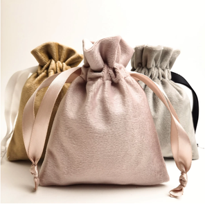 Luxury Robben Multicolor Soft Customizable Jewelry Gift <b>Bag</b> Velvet Flannel Pouch <b>Drawstring</b> Beauty <b>Makeup</b> Oval Shape Multi-Sized - Product Image 4