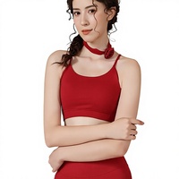 Ensemble de sport et fitness pour le yoga, effet seconde peau, sculptant, dos élégant, motif floral, soutien-gorge une pièce avec coussinets, pour Pilates, hiver et entraînement quotidien