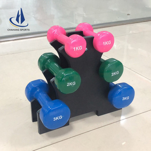 High Quality Hot Selling Cheap Cast Hex Multi Color Plastic Dipping Fitness Home Gym Custom Logo Equipment Vinyl <b>Dumbbell</b> Gym - Product Image 4