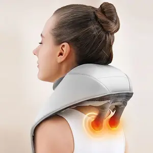 Máquina elétrica de massagem elétrica para pescoço e ombros com aquecimento profundo sem fio