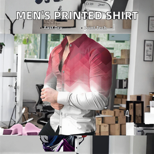 Chemises habillées rayées décontractées pour hommes, nouvelle collection, sans repassage, anti-plis, coupe ajustée, 100 % polyester, manches longues, automne - Product Image 2