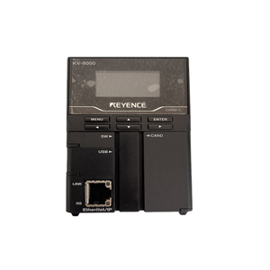 KEYENCE KV-8000 ชุดควบคุมโปรแกรมได้ CPU สำหรับอุตสาหกรรมความเร็วสูง PLC 24VDC พร้อมอีเธอร์เน็ตในตัว ระบบควบคุมอัตโนมัติ - Product Image 1