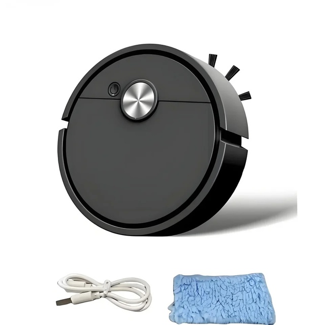 3 in 1 Intelligent Sweeping Robot Vacuum Cleaner with Mopping, Strong Suction & Wireless Portable Design for Carpets, Pet Hair