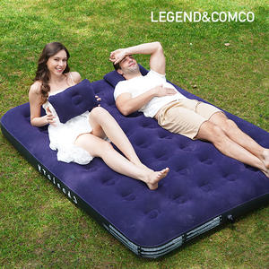 Colchón Inflable de Aire para Exteriores, Plegable, Engrosado, con 24 Orificios, para Acampar y Uso Doméstico, Cama Inflable con Doble Flocado y Bomba Eléctrica - Product Image 3