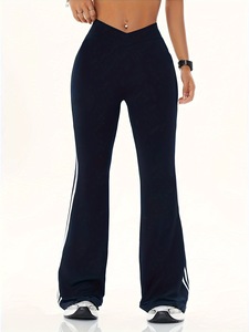 Pantalones Deportivos de Cintura Alta con Líneas en Contraste, de Secado Rápido y Transpirables, para Yoga, Gimnasio, Ejercicio, Fitness, para Mujer - Product Image 6