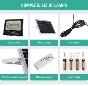 Projecteurs solaires d'extérieur étanches IP65 à commande à distance 15W pour <span class=keywords><strong>jardin</strong></span>, vente en gros à prix réduit - Product Image 2