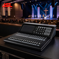 Console de mixage numérique JSL 32 canaux, écran tactile 10 pouces, 17 faders motorisés, enregistreur USB, DSP, contrôle iPad pour groupe live et conférences