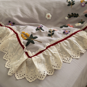 Parure de lit 4 pièces en soie glacée effet croco avec passepoil contrastant et broderie monogramme – Housse de couette de luxe pour hôtel, tailles Queen et <span class=keywords><strong>King</strong></span> - Product Image 2
