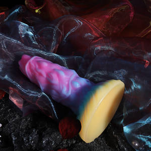 Modische beste Sexspielzeuge Alien weicher Silikon großer <span class=keywords><strong>Dildo</strong></span> für Weibliche Männliche fluoresziertes Licht flüssiges Silikonmaterial für Erwachsene Verwendung - Product Image 3