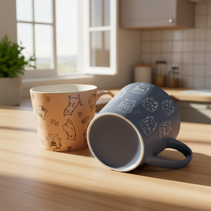 Cute Cartoon Design Big Capacity Ceramic Cat <b>Mug</b> High Quality Porcelain Dishwasher Microwave Safe Customizable Reusable Food - Product Image 2