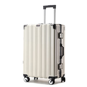 <span class=keywords><strong>2025</strong></span> 새로운 인기 있는 방수 20/22/24/28 인치 <span class=keywords><strong>PC</strong></span> 하드 쉘 알루미늄 프레임 전 방향 휠 TSA 빈티지 여행 가방 수하물 - Product Image 6