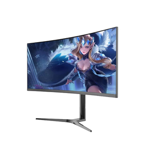 Изогнутый экран для настольного компьютера 34 дюйма Fhd IPS ЖК-дисплей 144 Гц 165 Гц 4k 3440*1440 21:9 суперширокий игровой монитор с дыхательной лампой - Product Image 1