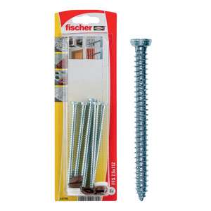FISCHER - 532747 Tornillos de marco de ventana con tapas FFS K en blister - EAN 4048962218626 ELEMENTOS PARA FIJACIÓN - Product Image 1
