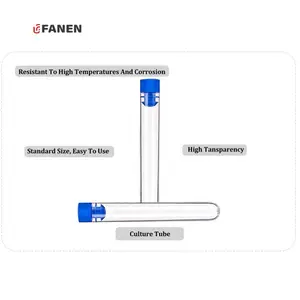 Fanen 16*100mm Chemical Culture Test Tube Plastic Lab Plasticware Customized Test Tube