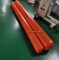 Tube de barrière de route gonflable de couleur blanche sur mesure de 20m de long à vendre, tube d'amortisseur en vinyle Inflatasble long à vendre