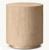 Table console ronde MACHINO, style américain moderne, en bois massif, pour salon, petit canapé, usage en villa ou hôtel