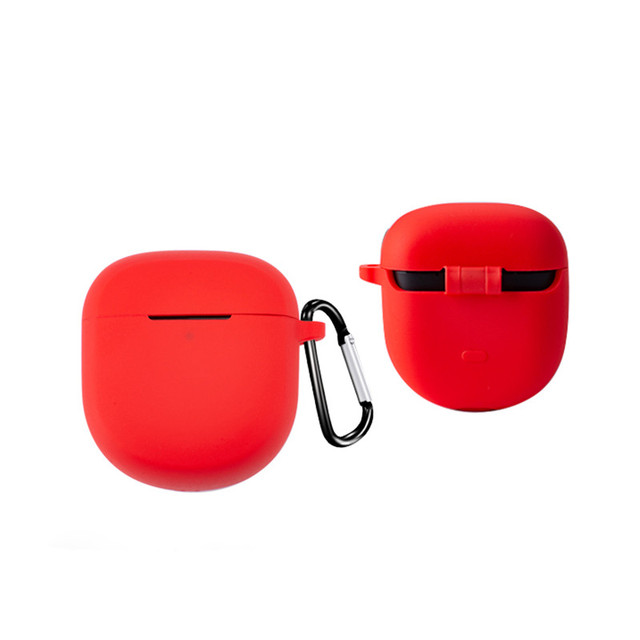 Shockproof Soft Silicone Full Protection Cover Earphone Shell Case with Carabiner for Bose QuietComfort Earbuds II with Hook