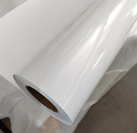 Autocollant de sol en vinyle PVC auto-adhésif amovible à faible adhérence, blanc brillant, pour revêtement de sol, idéal pour les décorations de piste de danse de mariage