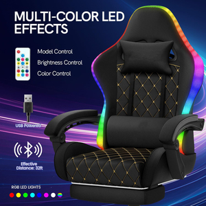 Ajunion chơi game ghế 330lbs Công suất máy tính ghế cao cấp PU da Gamer ghế mật độ cao bọt đệm Nylon bánh xe - Product Image 5
