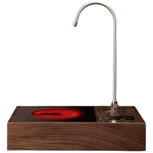 Estufa eléctrica de cerámica Yibo Walnut Wood Tea Stove de 31x28x16cm con función de temporizador para preparar té - Product Image 4